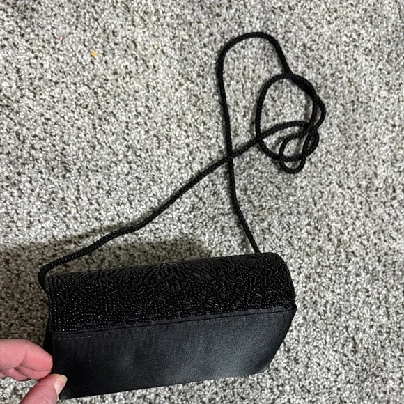 Vintage America Black Beaded Clutch - Picture 7 of 9